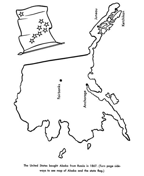usa printables alaska state map outline  state  alaska coloring