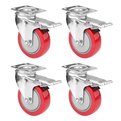 buy krevia  inches caster shopping trolley  cart wheels heavy