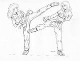Spar Karate sketch template
