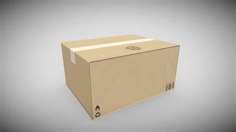 cardboard box    model  pricey eef sketchfab