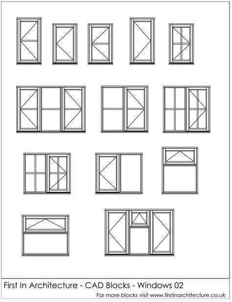cad blocks window elevations