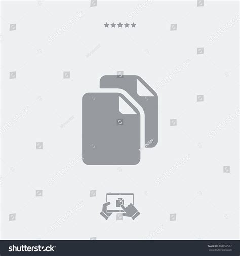 copy computer file single isolated icon stock vector illustration