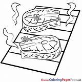Coloring Pages Meat Children Food Sheet Sheets Title Coloringpagesfree sketch template