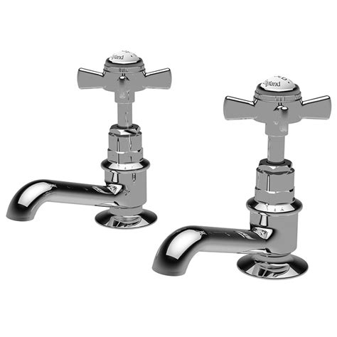 st james chrome pair basin taps  fashioned bathrooms