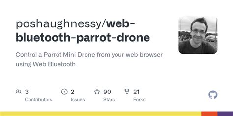 github poshaughnessyweb bluetooth parrot drone control  parrot mini drone   web