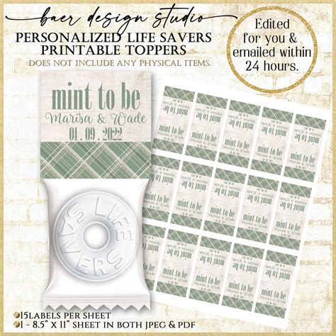 lifesaver printable tags fun flannel fling party favors
