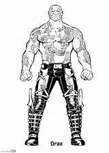 Drax Guardians Superhero Destroyer Ausmalbilder Super Distruttore Scribblefun Colorir Ift sketch template