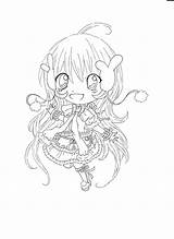 Chibi Lineart Lolita Winter Deviantart Pages Coloring sketch template