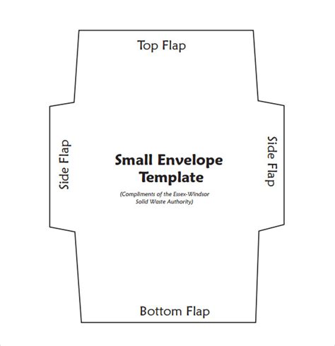 sample small envelope templates   ms word