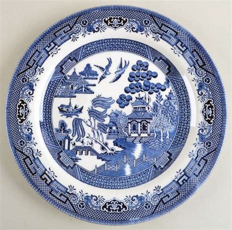 churchill china blue willow dinner plate   england sold etsy canada blue willow blue