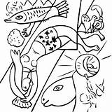 Chagall Cirque Colorier Thecolor Seurat Livres Naif Pinturas sketch template