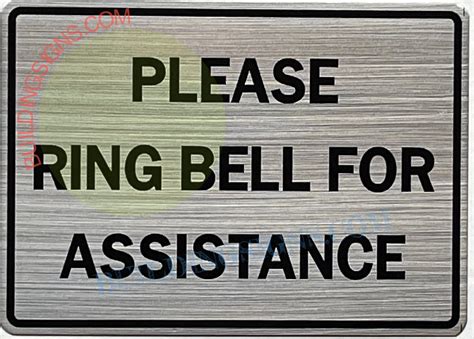 ring bell  assistance sign hpd signs  official store
