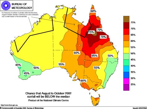 seasonal outlook  average falls  eastern australia bureau