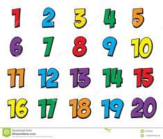 preschool number chart   numbers chart    great tool