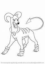 Houndoom Pokemon Coloring Pages Drawing Draw Learn Getdrawings Getcolorings Color Step sketch template