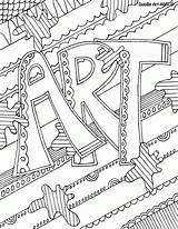 Coloring Pages Alley Doodle Quotes sketch template