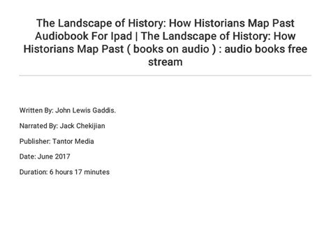 landscape  history  historians map  audiobook  ipad