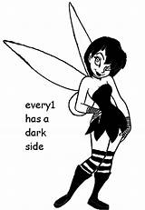 Tinkerbell Emo Goth Dark Fanpop Pages Tinker Gothic Bell Disney Side Coloring Tattoo Background Wallpaper Gif Colouring Everyone Punk Printable sketch template