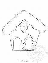 House Template Christmas Coloring Felt Gingerbread Printables Templates Tree Printable Coloringpage Eu Visit Sewing Ornaments Colors Angel Ornament Pages Stencils sketch template