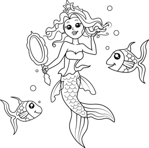 mermaid queen coloring page  printable coloring pages