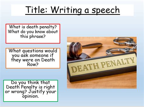 death penalty writing  speech teaching resources