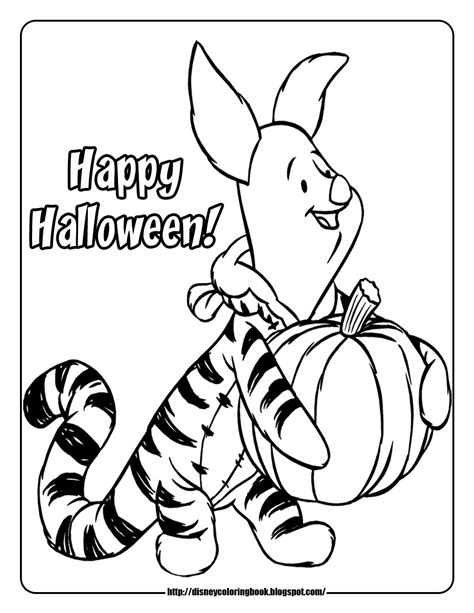 pooh  friends halloween   disney halloween coloring pages