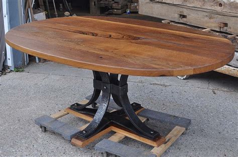reclaimed wood coffee table  iron straps antique