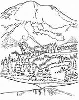Berge Landschaft Getdrawings Getcolorings sketch template