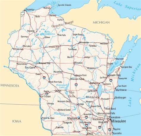 map  wisconsin travelsfinderscom