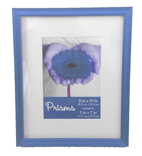 prisms metallic blue  picture frame  stand  horizontal  vertical hangers click