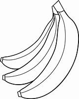 Banana Outline Clipart Background Cliparts Library sketch template