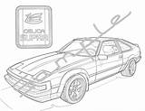 Toyota Supra Celica sketch template