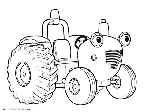 tractor coloring pages cartoon face  printable coloring pages