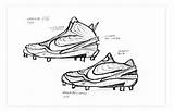 Cleat Drawing Baseball Nike Getdrawings sketch template