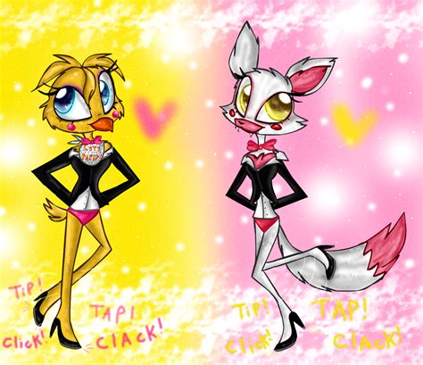 toy chica and mangle dancing this is so cute tap
