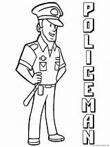 Coloring4free Policeman Woman sketch template