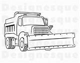 Svg Snowplow Truck Snow Outline sketch template