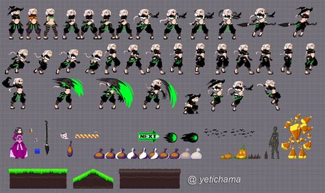 facet style midnight platformer sprite sheet    vrogueco