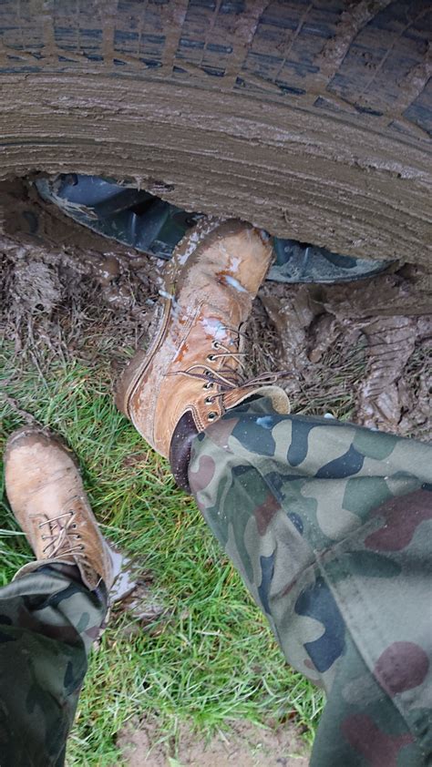 mud boots army pants stuck tyre and that extra