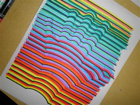 draw  colorful  handprint optical illusion art feltmagnet