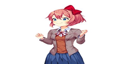 put sayoris head   valentines day artwork   normal sprite     ddlc