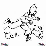 Tintin Imprimer Kleurplaten Kuifje sketch template