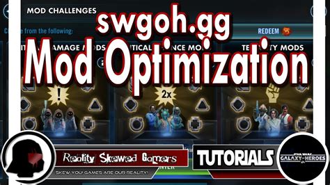 swgoh tutorial swgohgg mod optimization star wars galaxy  heroes