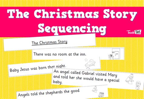 printable christmas story sequencing pictures printable