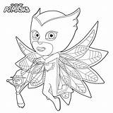 Pj Coloring Masks Pages Kids Character sketch template