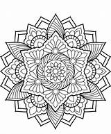 Colorir Mandala Mandalas sketch template