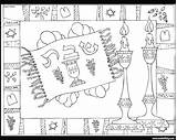 Shabbat Shavuot Hebrew Challah Torah Passover Seder Coloringareas Purim sketch template
