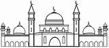 Mosque Islamic Mosques Coloringpagesfortoddlers sketch template