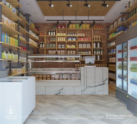 interior   grocery store  shelves full  food