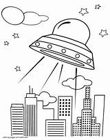 Ufo Coloring Pages Printable Space Boys Designlooter 56kb 1140px Gif sketch template
